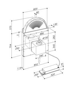 MÁY HÚT MÙI ÂM BÀN DUDOFF SUNRISE COPPER - 9