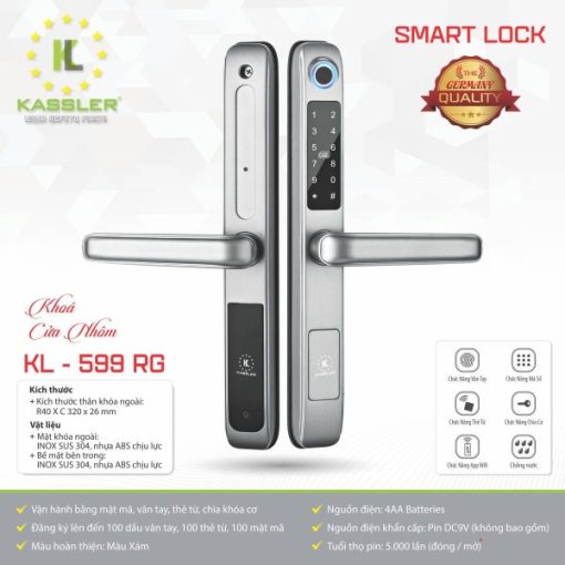 Khoá cửa nhôm Kassler KL599 RG - 1