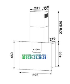 Máy Hút Mùi KAFF KF-VERTI 700WHIT - 26 Máy Hút Mùi KAFF KF-VERTI 700WHIT - 25