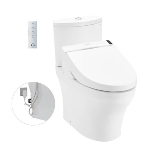 Bàn cầu hai khối kèm nắp rửa điện tử WASHLET TOTO CS838DW6 - 1