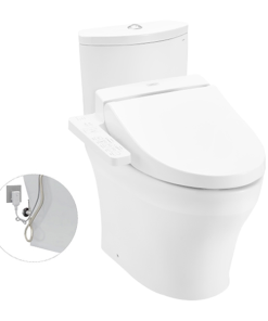 Bàn cầu hai khối kèm nắp rửa điện tử WASHLET TOTO CS948DW14
