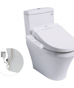 Bàn cầu hai khối kèm nắp rửa điện tử WASHLET TOTO CS986CGW15