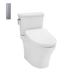 Bàn cầu hai khối kèm nắp rửa điện tử WASHLET TOTO CS986CGW12