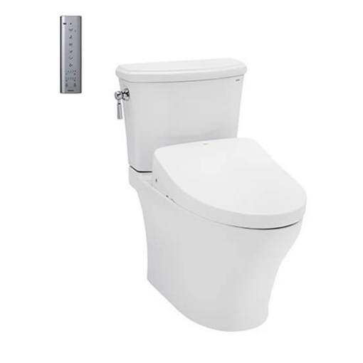 Bàn cầu hai khối kèm nắp rửa điện tử WASHLET TOTO CS986CGW12 - 1