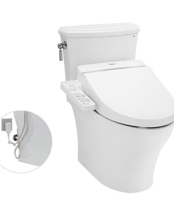 Bàn cầu hai khối kèm nắp rửa điện tử WASHLET TOTO CS986GW7
