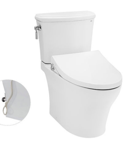 Bàn cầu hai khối nắp đóng êm kèm vòi rửa nước lạnh WASHLET TCW1211A TOTO CS986GE4