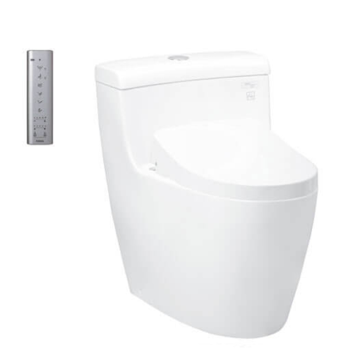 Bàn cầu một khối kèm nắp rửa điện tử WASHLET TOTO MS636CDRW12 - 1