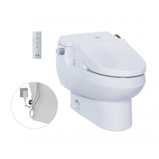 Bàn cầu một khối kèm nắp rửa điện tử WASHLET TOTO MS688W6 - 1