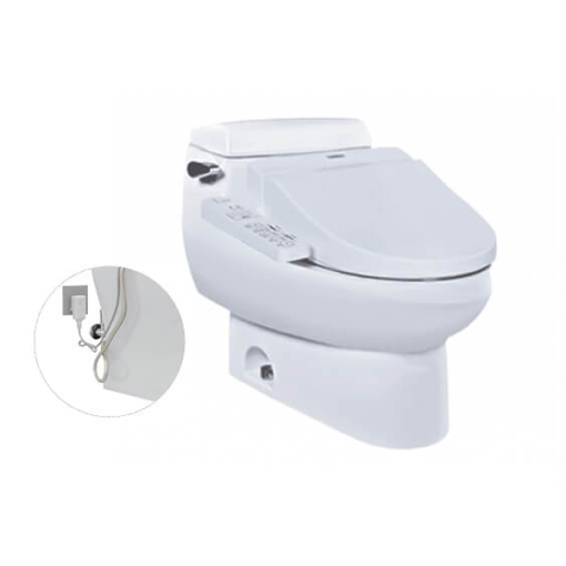 Bàn cầu một khối kèm nắp rửa điện tử WASHLET TOTO MS688W7 - 1