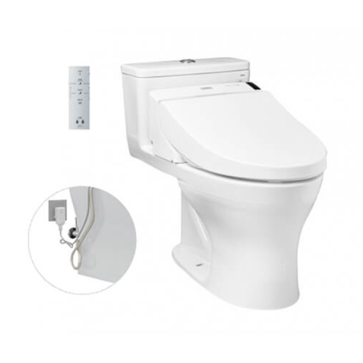 Bàn cầu một khối kèm nắp rửa điện tử WASHLET TOTO MS885CDW15 - 1