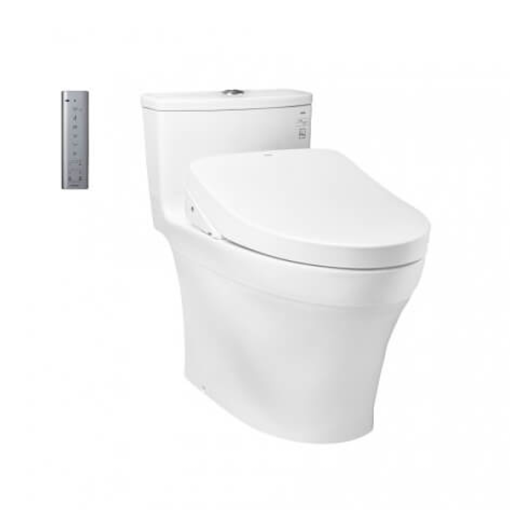Bàn cầu một khối kèm nắp rửa điện tử WASHLET TOTO MS885CDW12 - 1