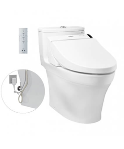 Bàn cầu một khối kèm nắp rửa điện tử WASHLET TOTO MS885DW6