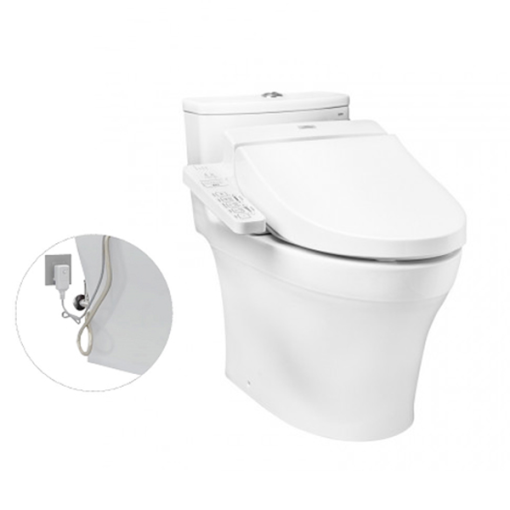 Bàn cầu một khối kèm nắp rửa điện tử WASHLET TOTO MS885DW7 - 1