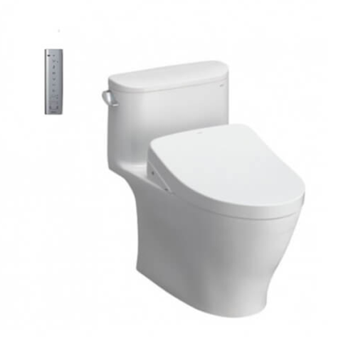Bàn cầu một khối kèm nắp rửa điện tử WASHLET TOTO MS887CRW12 - 1