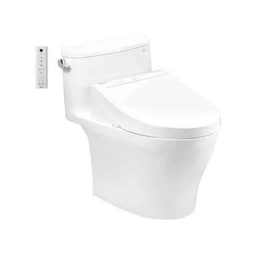 Bàn cầu một khối kèm nắp rửa điện tử WASHLET TOTO MS887CRW15 - 1