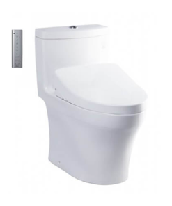 Bàn cầu một khối kèm nắp rửa điện tử WASHLET TOTO MS889CDRW12