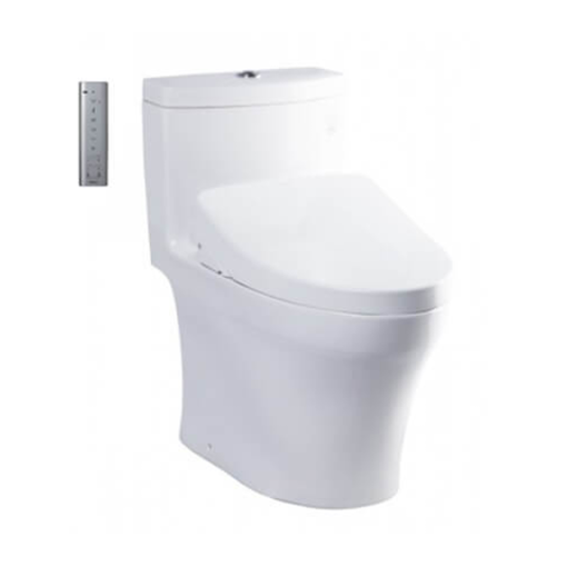 Bàn cầu một khối kèm nắp rửa điện tử WASHLET TOTO MS889CDRW12 - 1
