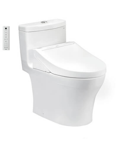 Bàn cầu một khối kèm nắp rửa điện tử WASHLET TOTO MS889CDRW15