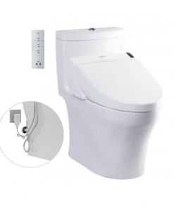 Bàn cầu một khối kèm nắp rửa điện tử WASHLET TOTO MS889DRW6