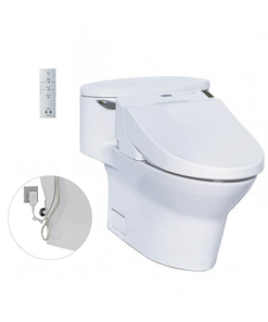 Bàn cầu một khối kèm nắp rửa điện tử WASHLET TOTO MS904W6