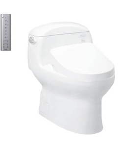 Bàn cầu một khối kèm nắp rửa điện tử WASHLET TOTO MS914CRW12