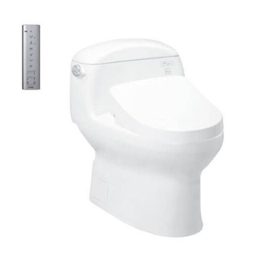 Bàn cầu một khối kèm nắp rửa điện tử WASHLET TOTO MS914CRW12 - 1