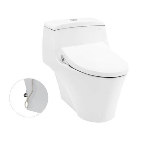 Bàn cầu một khối nắp đóng êm kèm vòi rửa nước lạnh TCW1211A TOTO CW823RAE4 - 1