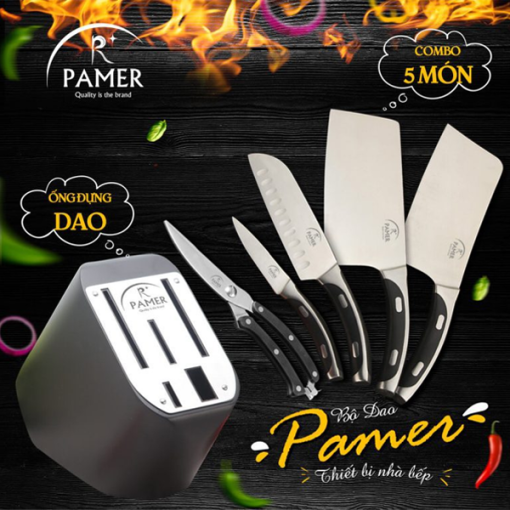 BỘ DAO 5 MÓN THÉP CAO CẤP PAMER PM-D05 - 1