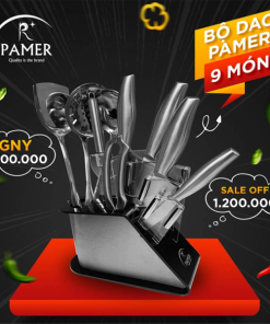 BỘ DAO 9 MÓN THÉP CAO CẤP PAMER PM-D09