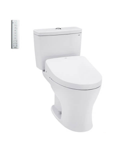 Bàn cầu hai khối kèm nắp rửa điện tử WASHLET TOTO CS735DW11