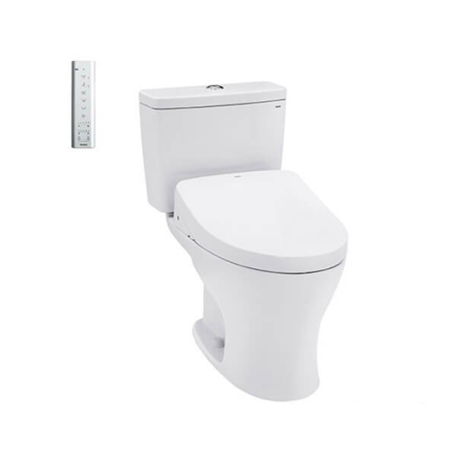 Bàn cầu hai khối kèm nắp rửa điện tử WASHLET TOTO CS735DW11 - 1