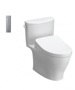 Bàn cầu hai khối kèm nắp rửa điện tử WASHLET TOTO CS767CRW12