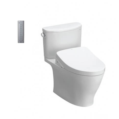 Bàn cầu hai khối kèm nắp rửa điện tử WASHLET TOTO CS767CRW12 - 1
