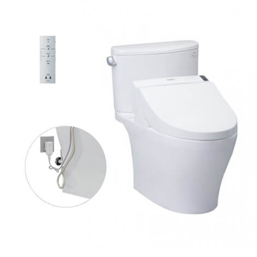 Bàn cầu hai khối kèm nắp rửa điện tử WASHLET TOTO CS767RW6 - 1