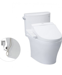 Bàn cầu hai khối kèm nắp rửa điện tử WASHLET TOTO CS767RW7