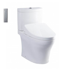 Bàn cầu hai khối kèm nắp rửa điện tử WASHLET TOTO CS769CDRW12