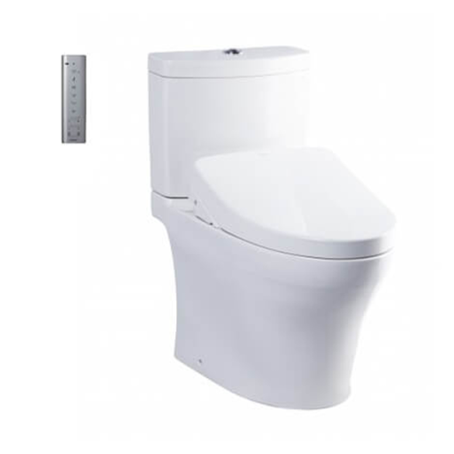 Bàn cầu hai khối kèm nắp rửa điện tử WASHLET TOTO CS769CDRW12 - 1