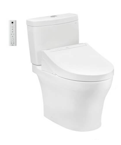 Bàn cầu hai khối kèm nắp rửa điện tử WASHLET TOTO CS769CDRW15