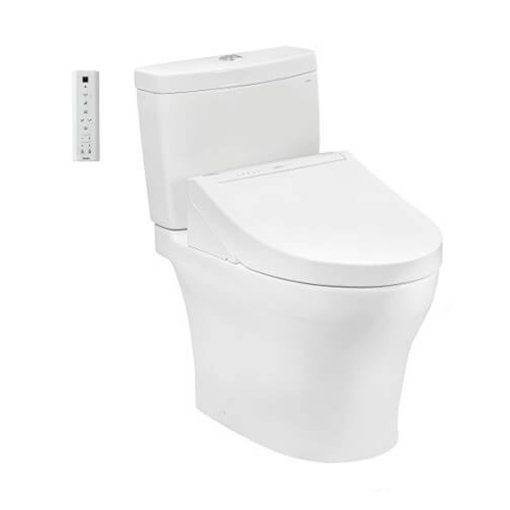 Bàn cầu hai khối kèm nắp rửa điện tử WASHLET TOTO CS769CDRW15 - 1