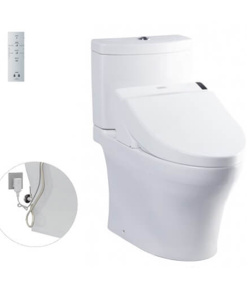 Bàn cầu hai khối kèm nắp rửa điện tử WASHLET TOTO CS769DRW6