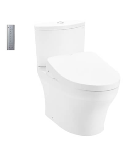 Bàn cầu hai khối kèm nắp rửa điện tử WASHLET TOTO CS838CDW12