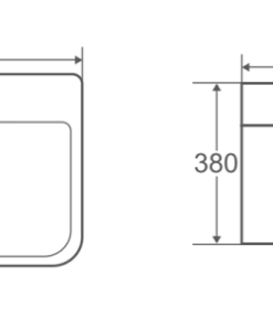 Chậu rửa lavabo treo tường Bello BB-400604 - 6 Chậu rửa lavabo treo tường Bello BB-400604 - 5