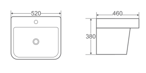 Chậu rửa lavabo treo tường Bello BB-400604 - 5