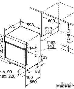 MÁY RỬA BÁT BOSCH BÁN ÂM SMI8YCS03E SERIE 8 SẤY ZEOLITH - 14 SMI8YCS03E SERIE 8