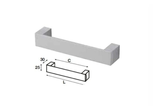 Tay nắm nhôm Hafele mạ màu bạc 143mm 110.73.925 - 1