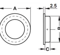 Tay nắm âm 60x50mm 155.01.491 - 5