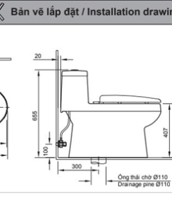 Bàn cầu kết hợp nắp rửa cơ Inax AC-939+CW-S15VN - 6 Bàn cầu kết hợp nắp rửa cơ Inax AC-939+CW-S15VN - 5