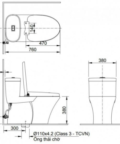 Bàn cầu 1 khối Inax AC-959VAN - 5