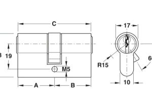 Ruột khóa 2 đầu chìa 71 mm HAFELE 916.96.015 - 5