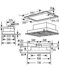 MÁY HÚT MÙI ÂM TỦ BOSCH DFT93AC50 SERIE 4 NGANG 90CM - 35 BOSCH DFT93AC50 SERIE 4